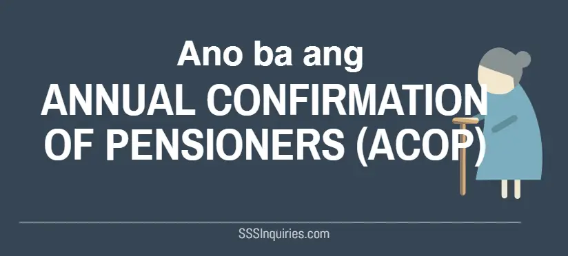 SSS Annual Confirmation of Pensioners