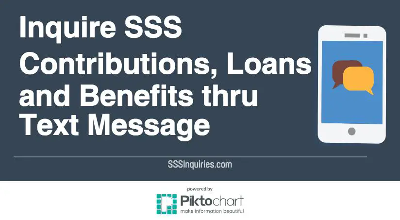 Inquire SSS Contributions, Loans and Benefits thru Text message
