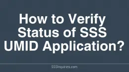 How to Verify Status of SSS UMID Application