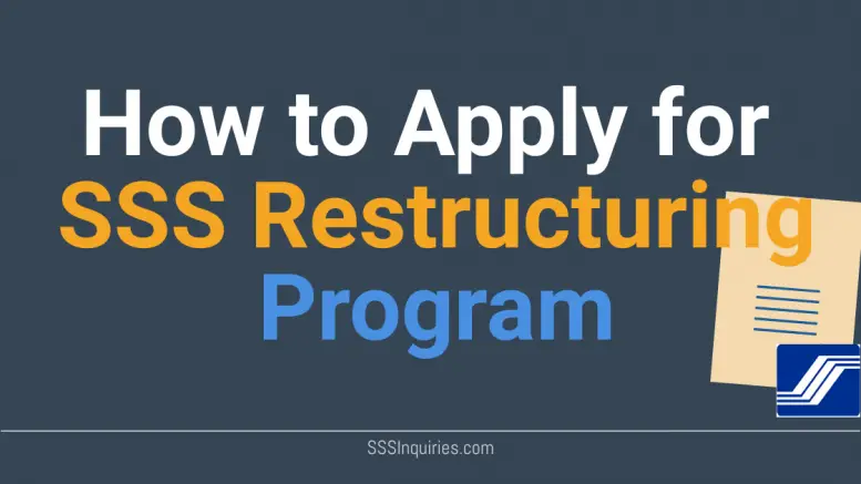 How to Apply for SSS Restructuring Program