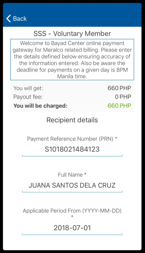 5 - Pay your SSS PRN Using Coins ph
