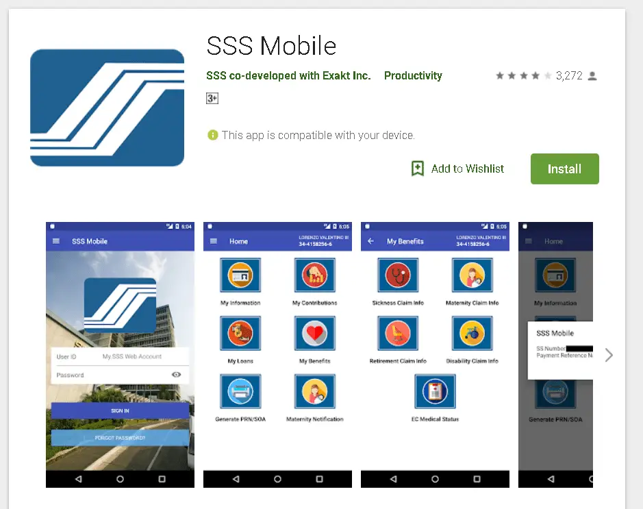 Create SSS PRN using the SSS Mobile App PLaystore