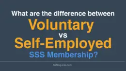 What is the difference between Voluntary vs Self Employed SSS Membership?