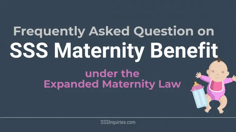 Frequently Asked Question SSS Maternity Benefit