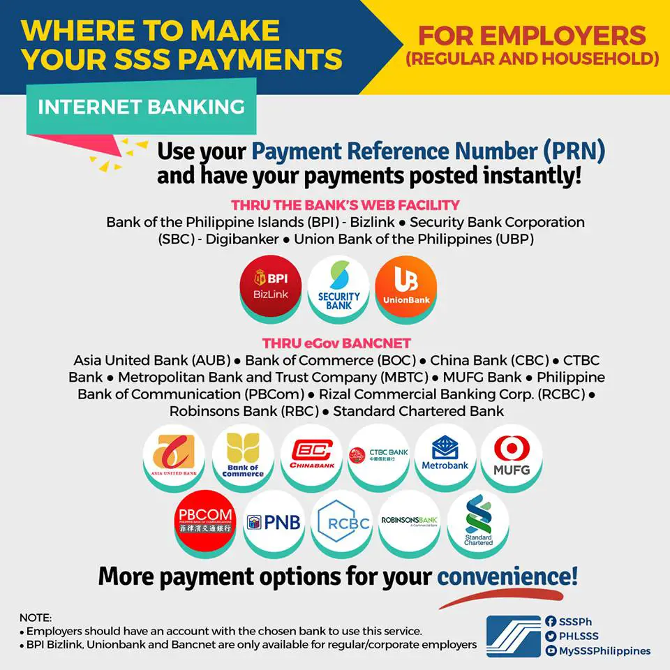 SSS Payment Centers - For Employers