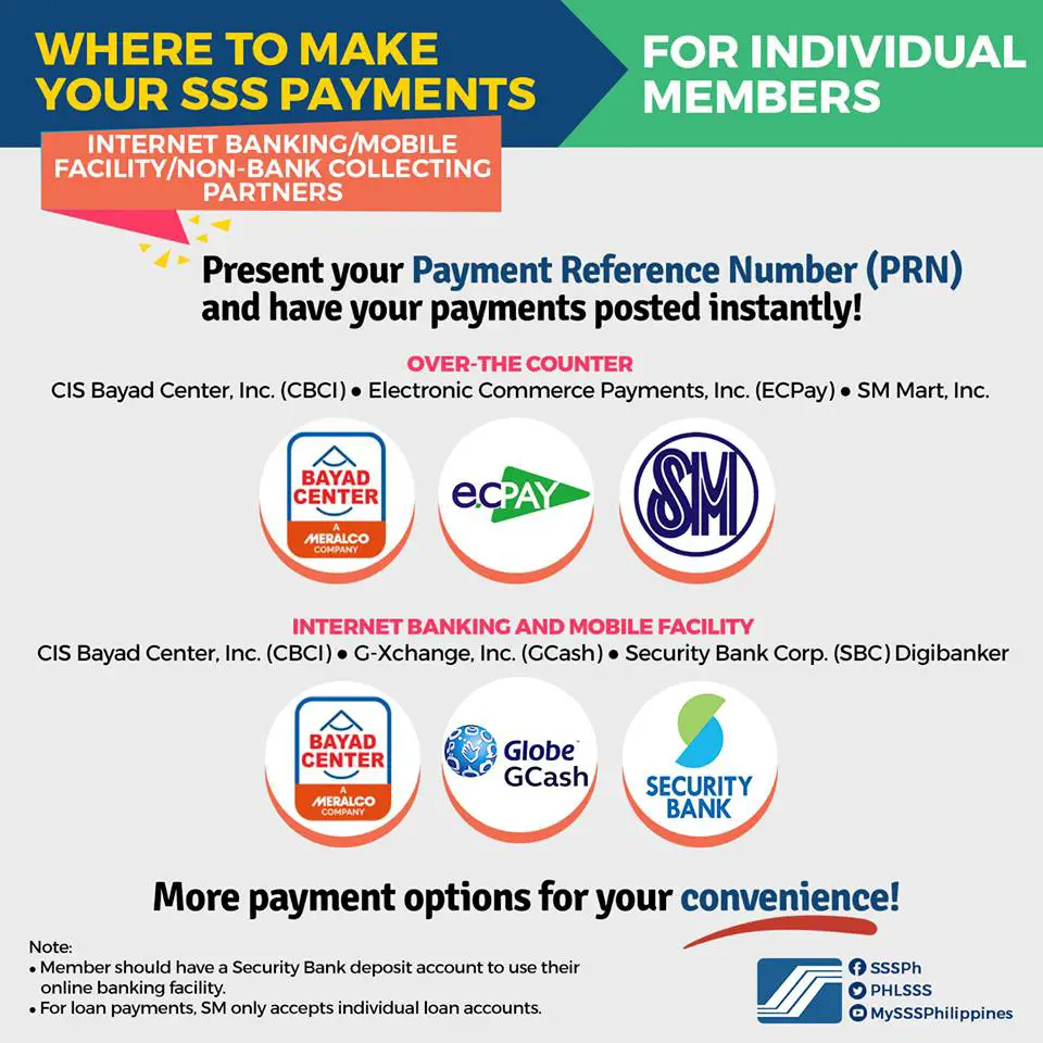 SSS Payment Centers - For Individual Members