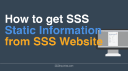 How to Get SSS Static Information from SSS Website Feature Image