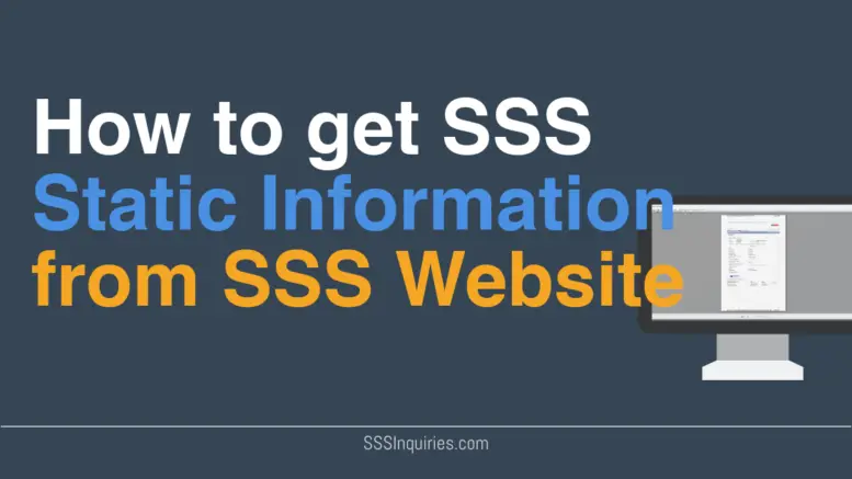 How to Get SSS Static Information from SSS Website Feature Image