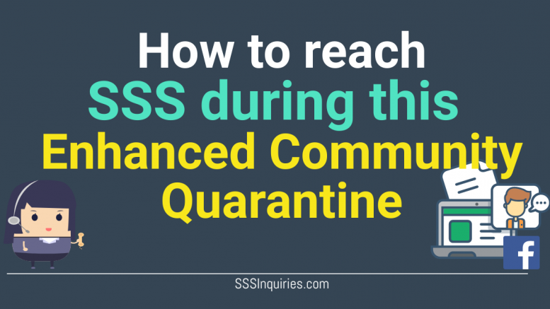 How to reach SSS during the Enhanced Community Quarantine