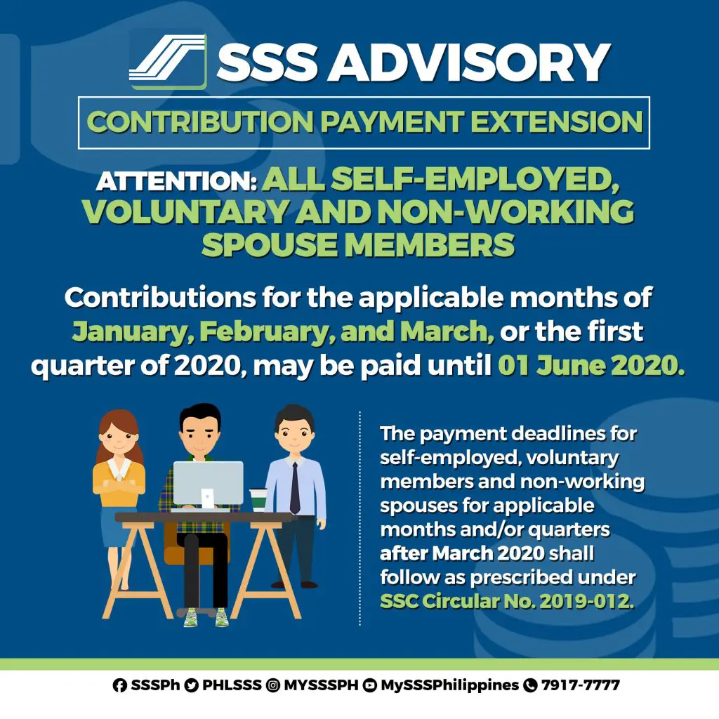 SSS PAYMENT ADVISORY in light with COVID-19
