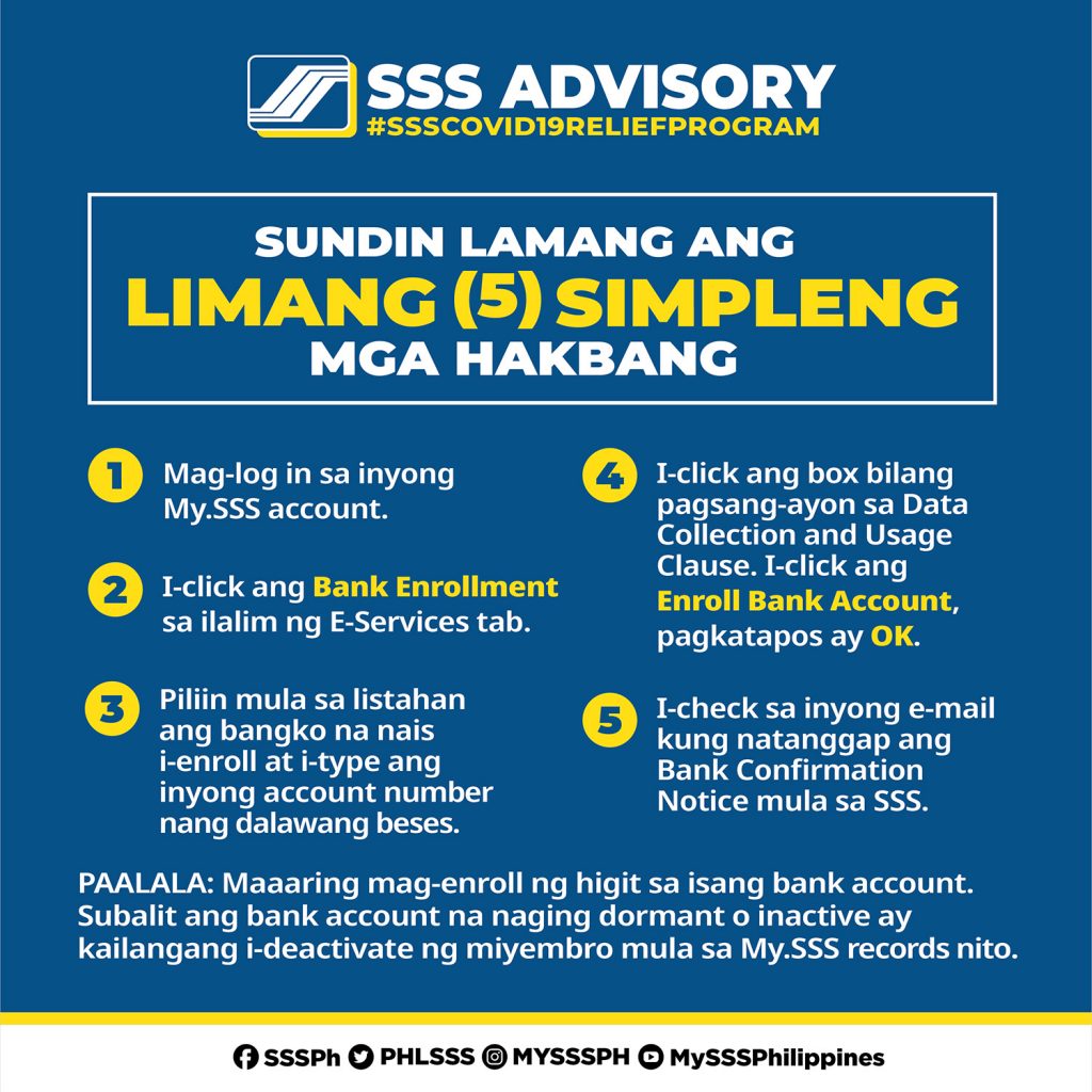 How to Enroll MY Bank Account in MY SSS - SSS Website 2