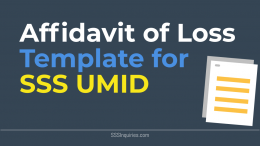 Affidavit of Loss Template for SSS UMID