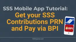 Get your SSS Contribution PRN and Pay via BPI