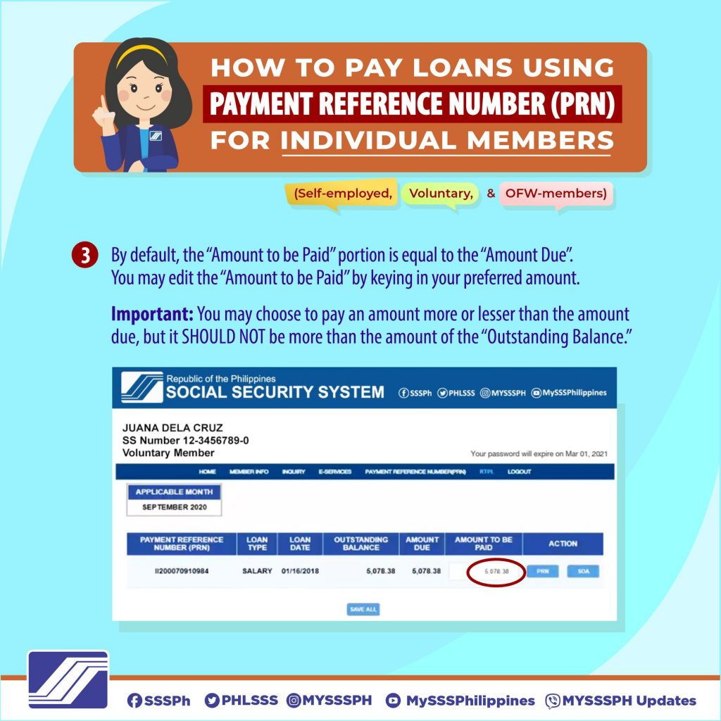 How to Pay your SSS Loan using Payment Reference Number for Individual Members 2 (1)