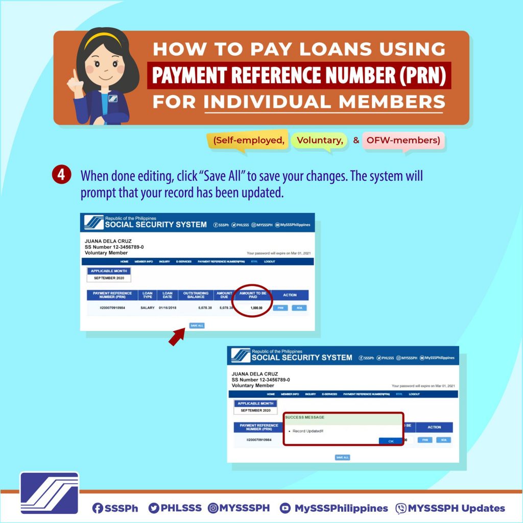 How to Pay your SSS Loan using Payment Reference Number for Individual Members 2 (1)