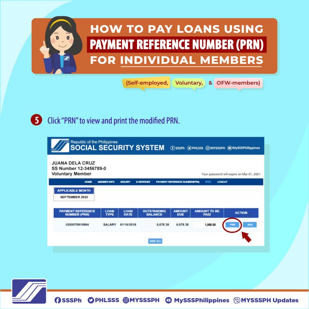 How to Pay your SSS Loan using Payment Reference Number for Individual Members 2 (1)