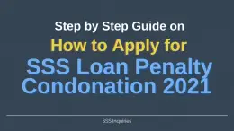 How to Apply SSS Loan Penalty Condonation Program 2021 - 015