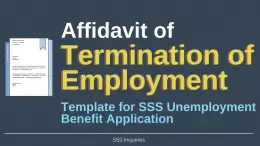 Affidavit of Termination of Employment - Template for SSS Unemployment Benefit Application