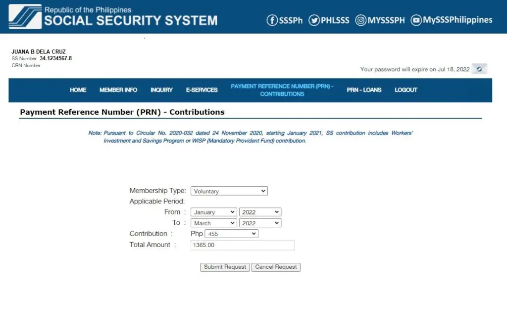 How to Get SSS PRN Payment Reference Number for Contributions in the How to Get SSS PRN Payment Reference Number for Contributions in the SSS Website 11 (3)SSS Website 11 (3)