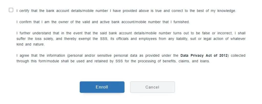 How to Comply with SSS DAEM Disbursemetn Account Enrollment Module for Benefits and Loans 017