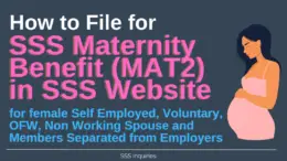 How to File for SSS Maternity Benefit (MAT2) in SSS Website for female Self Employed Voluntary OFW Non Working Spouse and Members Separated from Employers