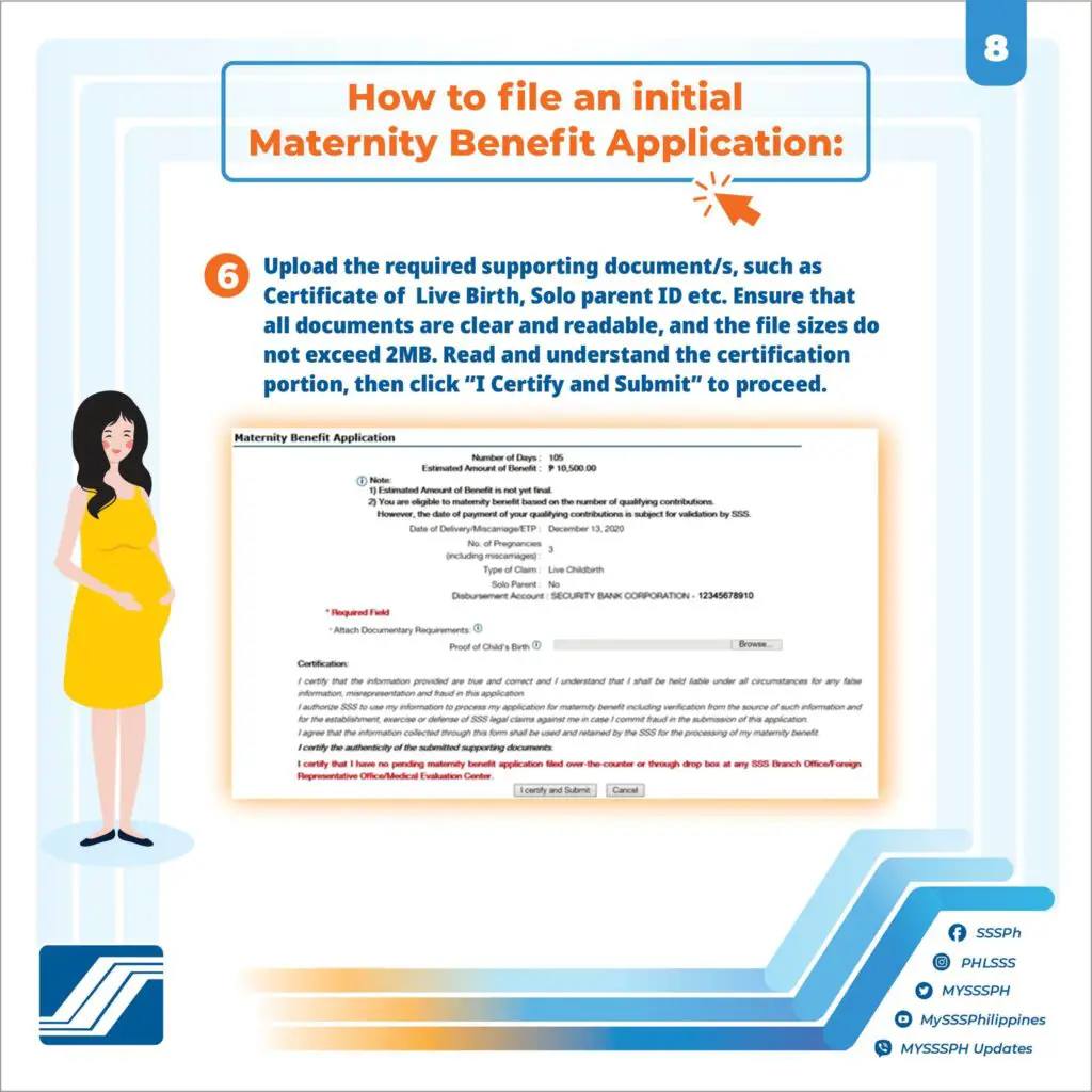 How to File for SSS Maternity Benefit (MAT2) in SSS Website for female Self Employed, Voluntary, OFW, Non Working Spouse and Members Separated from Employers (5)