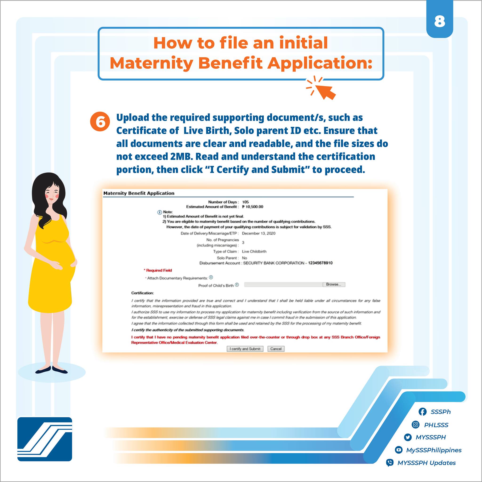 Mat1 How to File for SSS Maternity Benefit (MAT2) in SSS Website for female ...