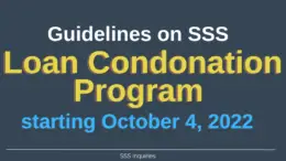 SSS Condonation Program 2022