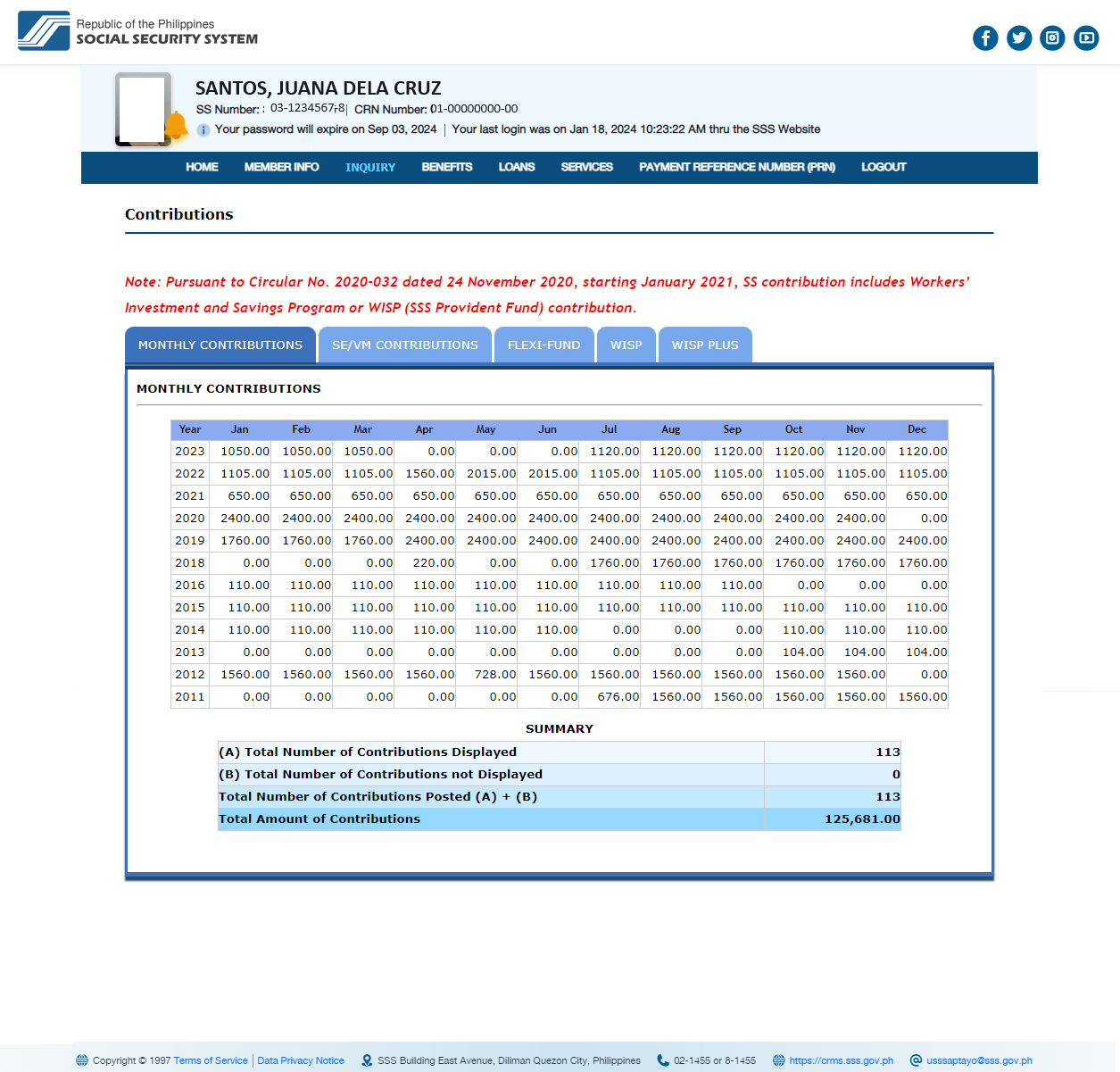 How to Print your SSS Contributions from SSS Website -2024 - SSS Inquiries